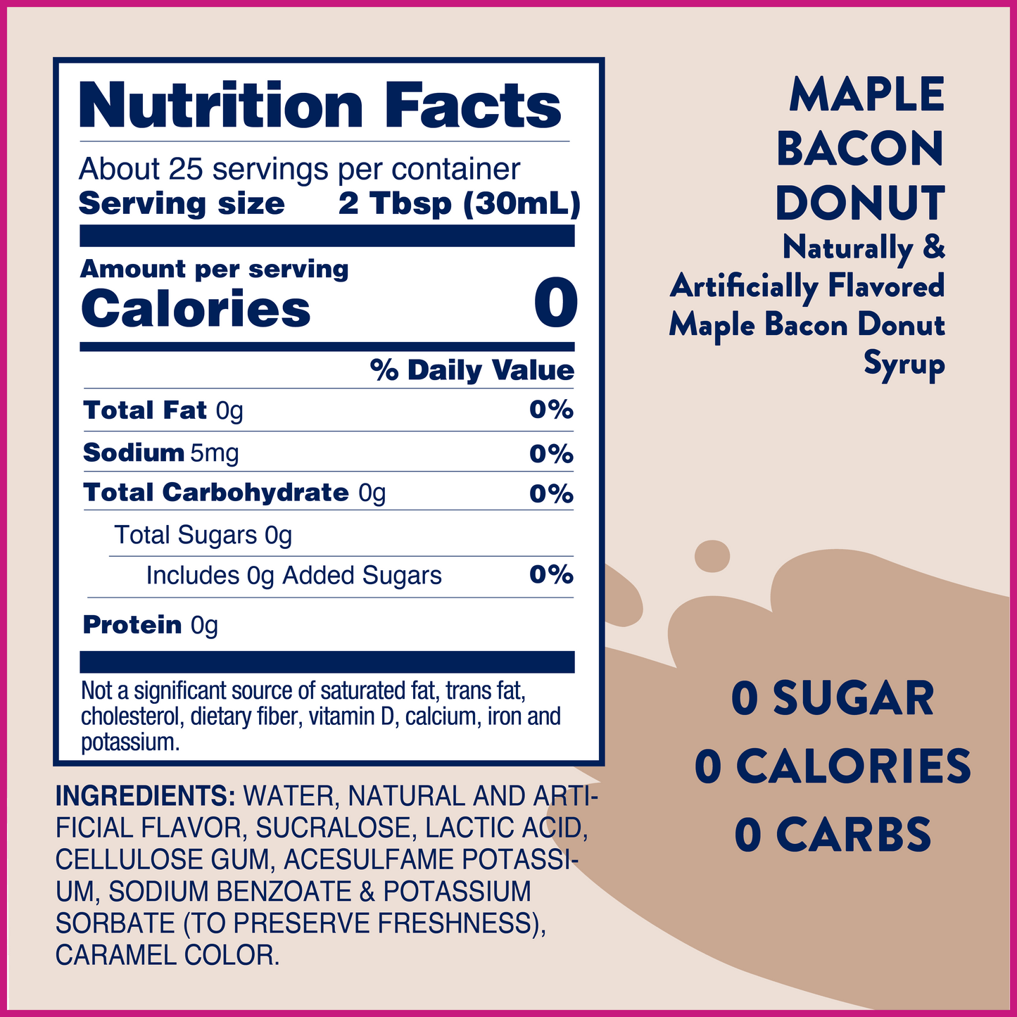 Sugar Free Maple Bacon Donut Syrup