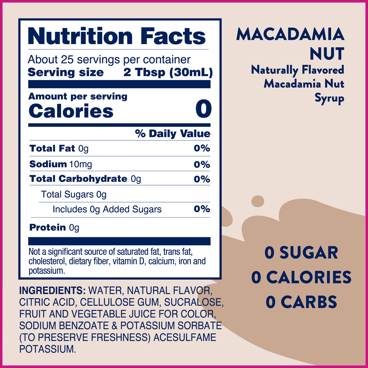 Sugar Free Macadamia Nut Syrup