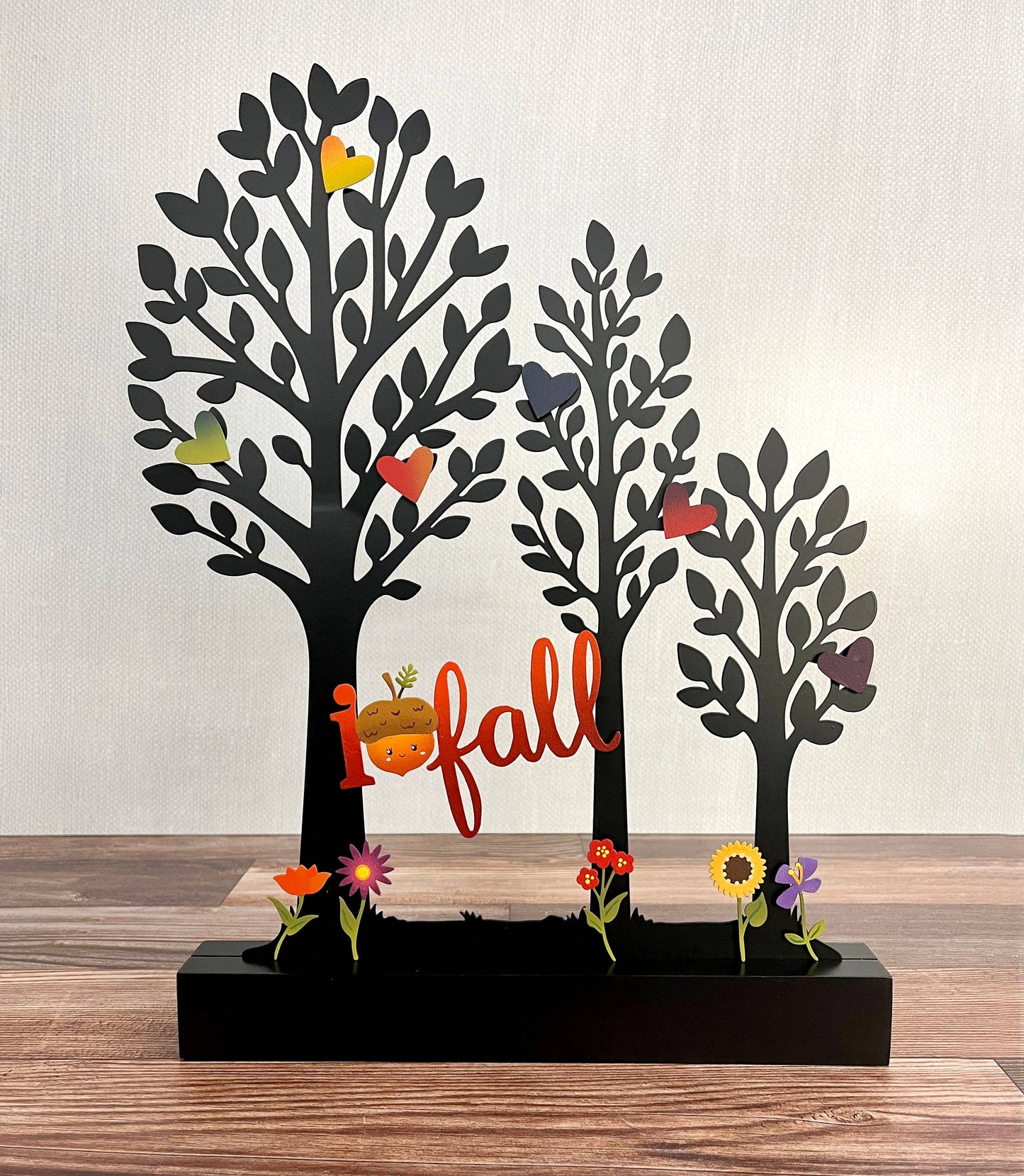 Fall Rainbow Flower Stem Magnets S/5