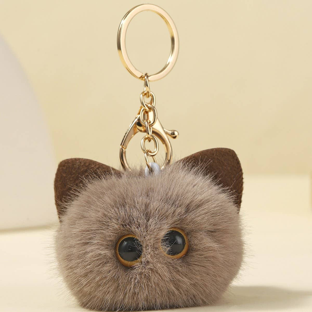 Cute Fluffy Cat Keychains in Multiple Colors for Gifts