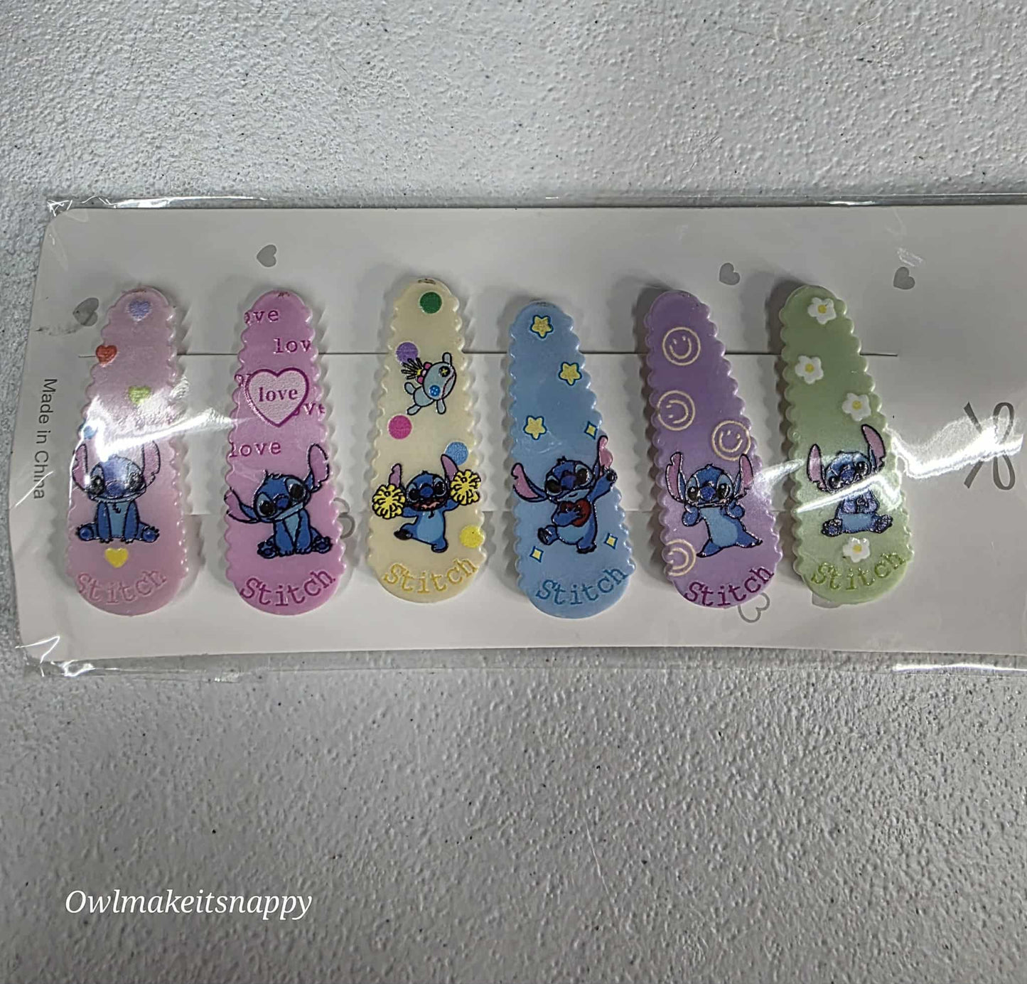 Blue Man Hair clip 6pack