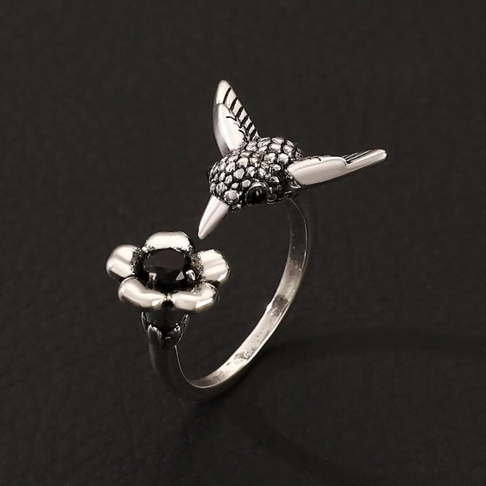 Hummingbird Adjustable Ring