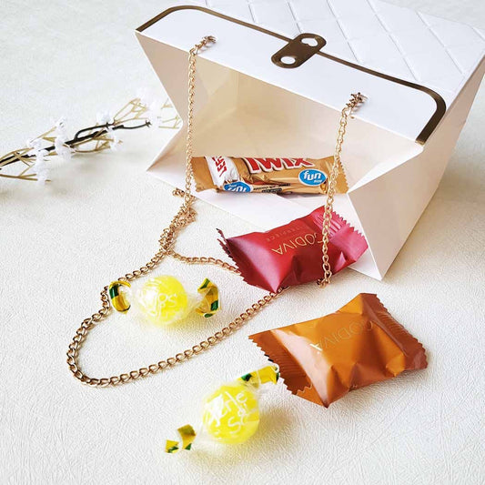 Metal Handle Fancy Handbag Shape Gift Bag