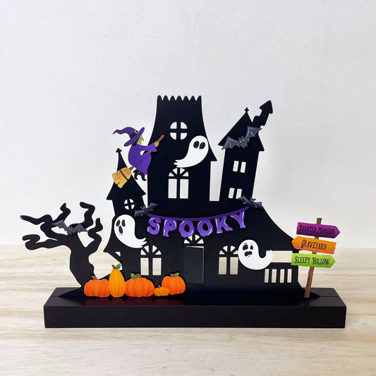 "Spooky" Banner Magnet (6.5"w), Halloween Decor