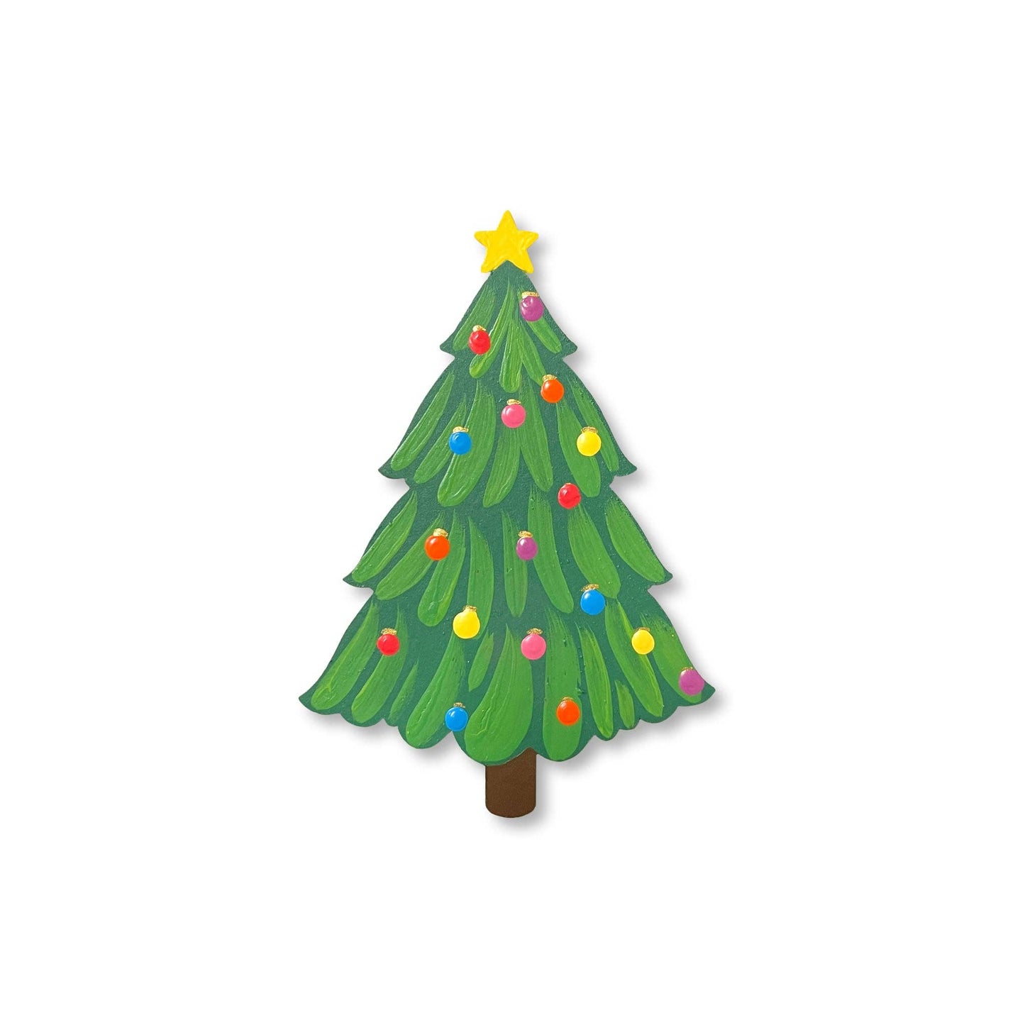 Christmas Tree w/ Ornaments Magnet, Holiday Decor