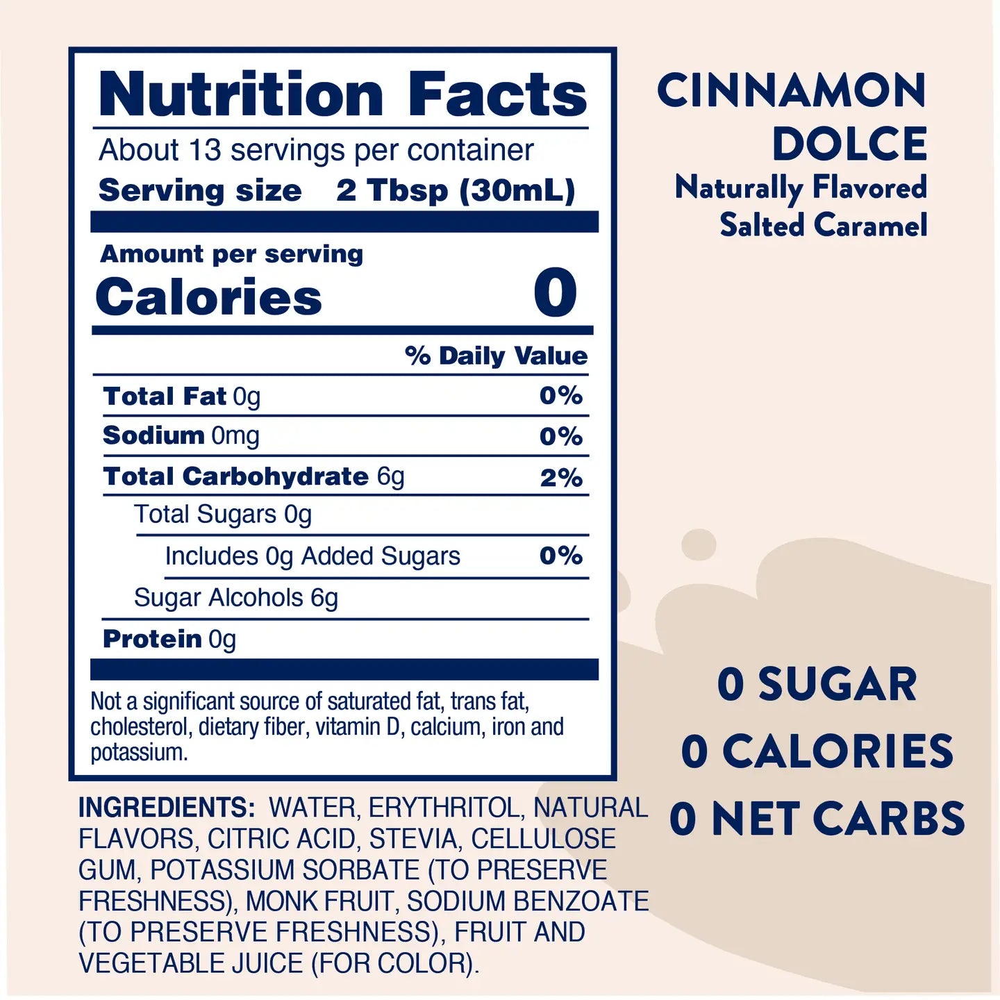 Naturally Sweetened Cinnamon Dolce Syrup - 375ml