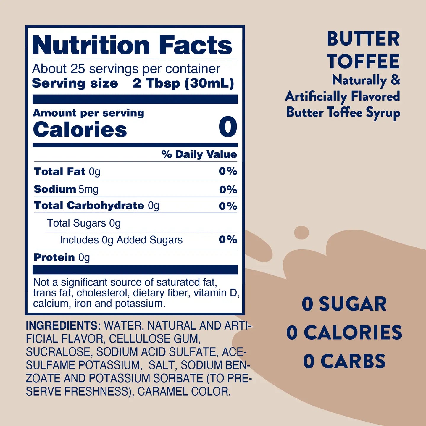 Sugar Free Butter Toffee Syrup