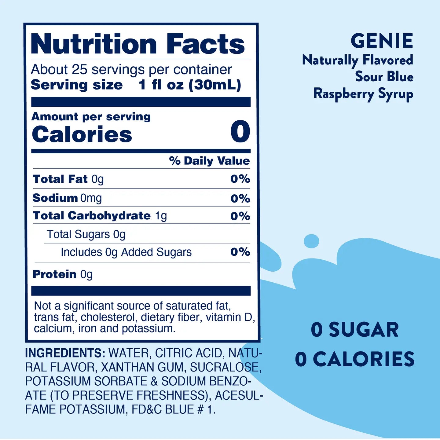 Sugar Free Sour Genie Syrup