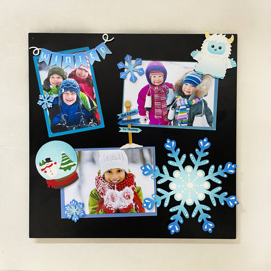 "Winter" Banner Magnet (6.5"w), Holiday Decor
