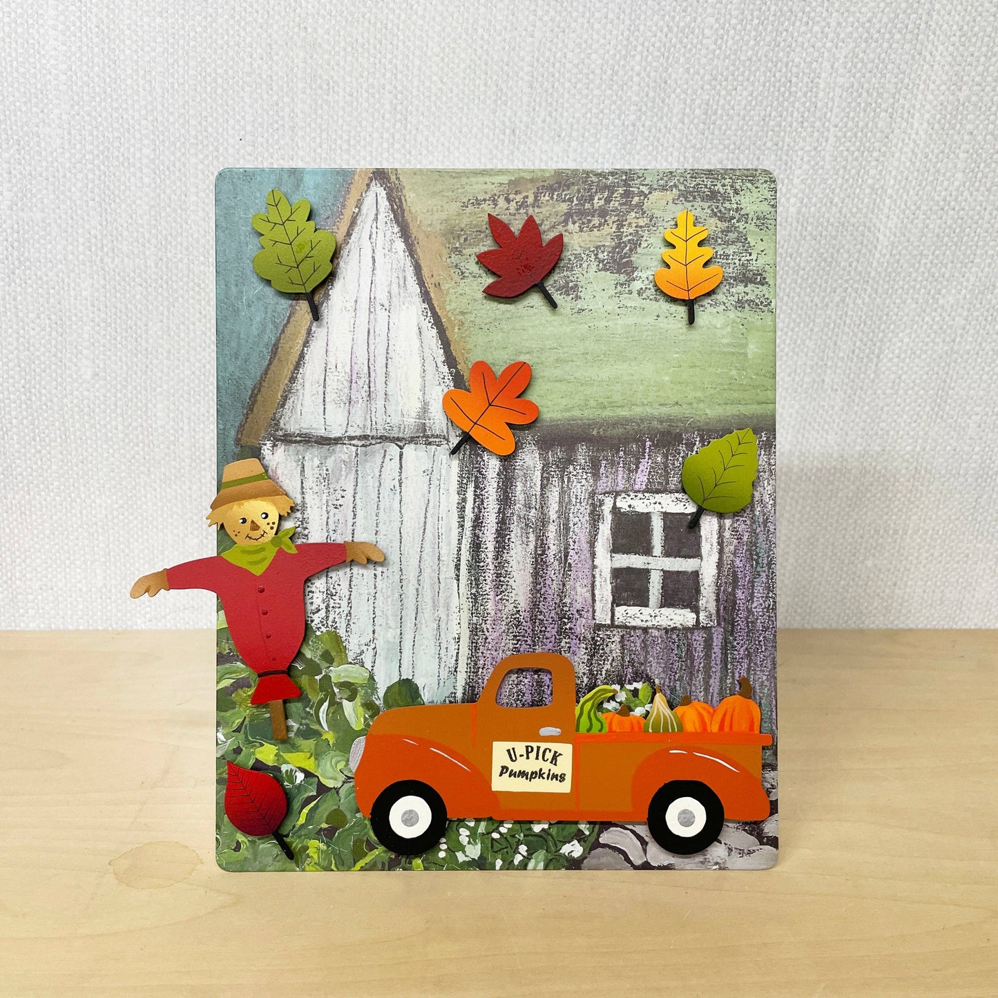 Fall Truck w/ Gourds Magnet, Harvest Decor
