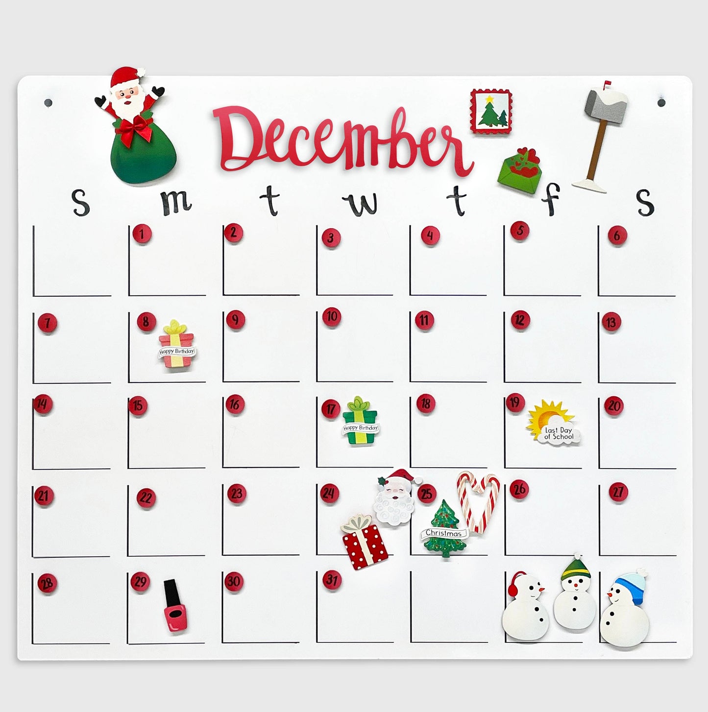 School Days Calendar Magnets S/4, Calendar Organization