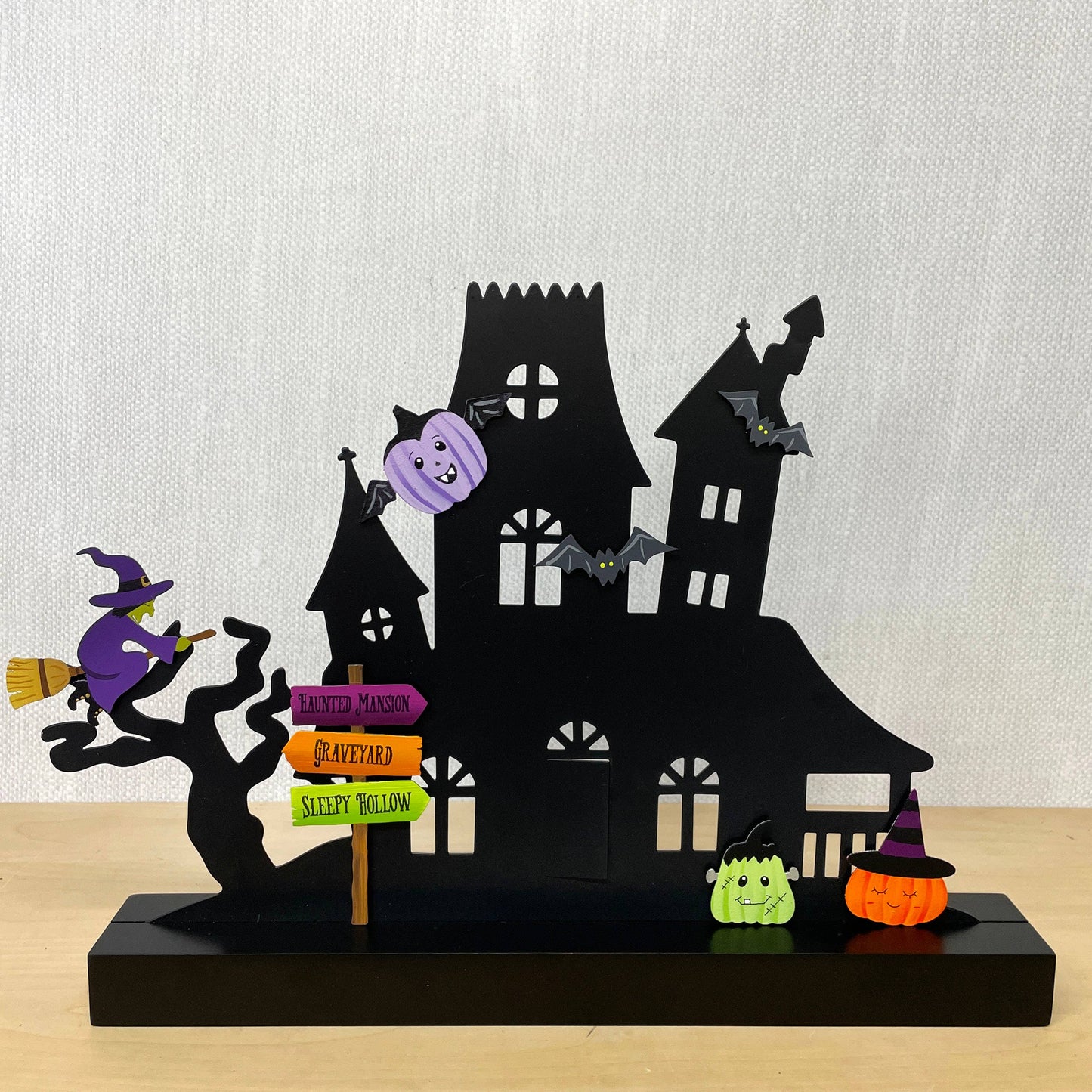 Witch w/ Bat Magnets S/3, Halloween Calendar Decor