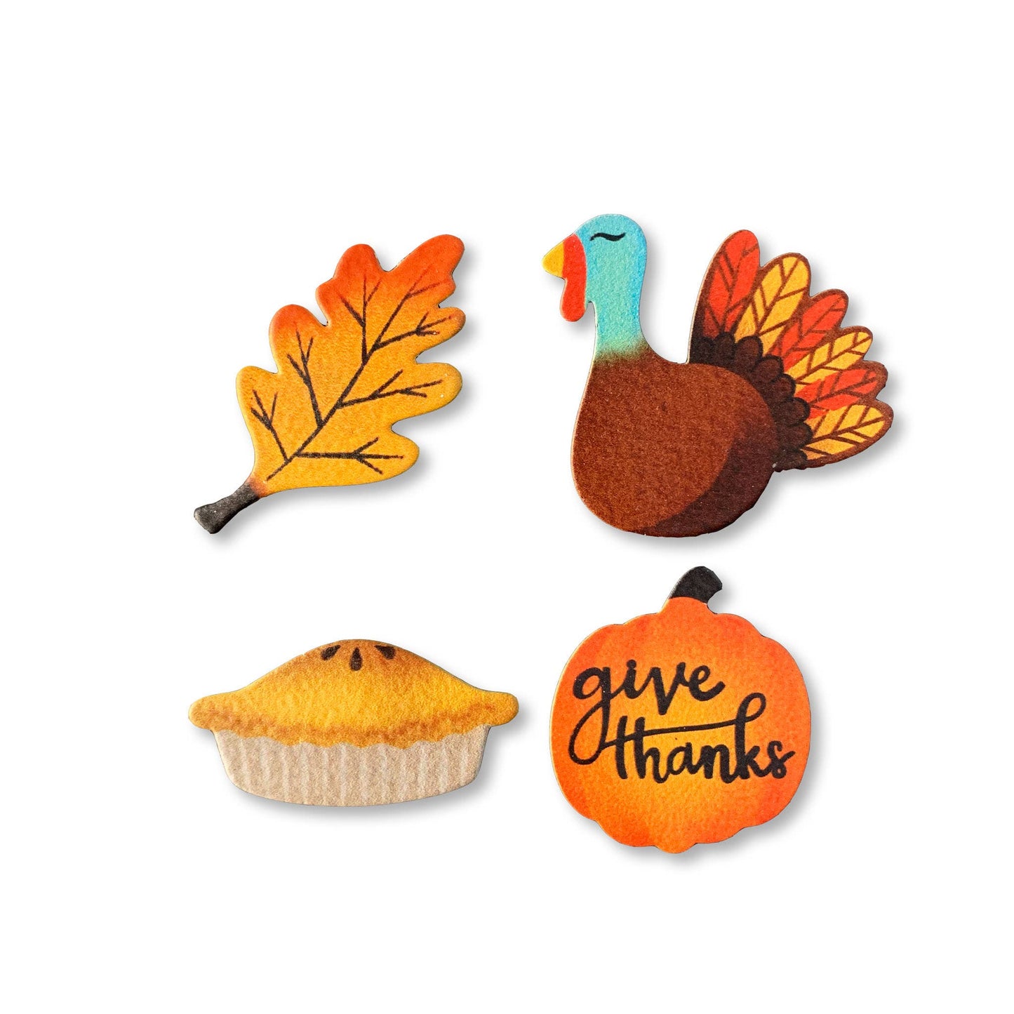 Give Thanks Magnets S/4, Thanksgiving Decor