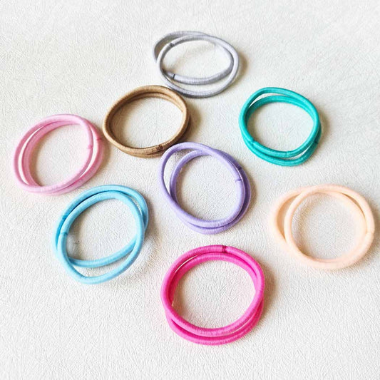 16 pcs of Pastel Tone Elastic Hair Tie Set