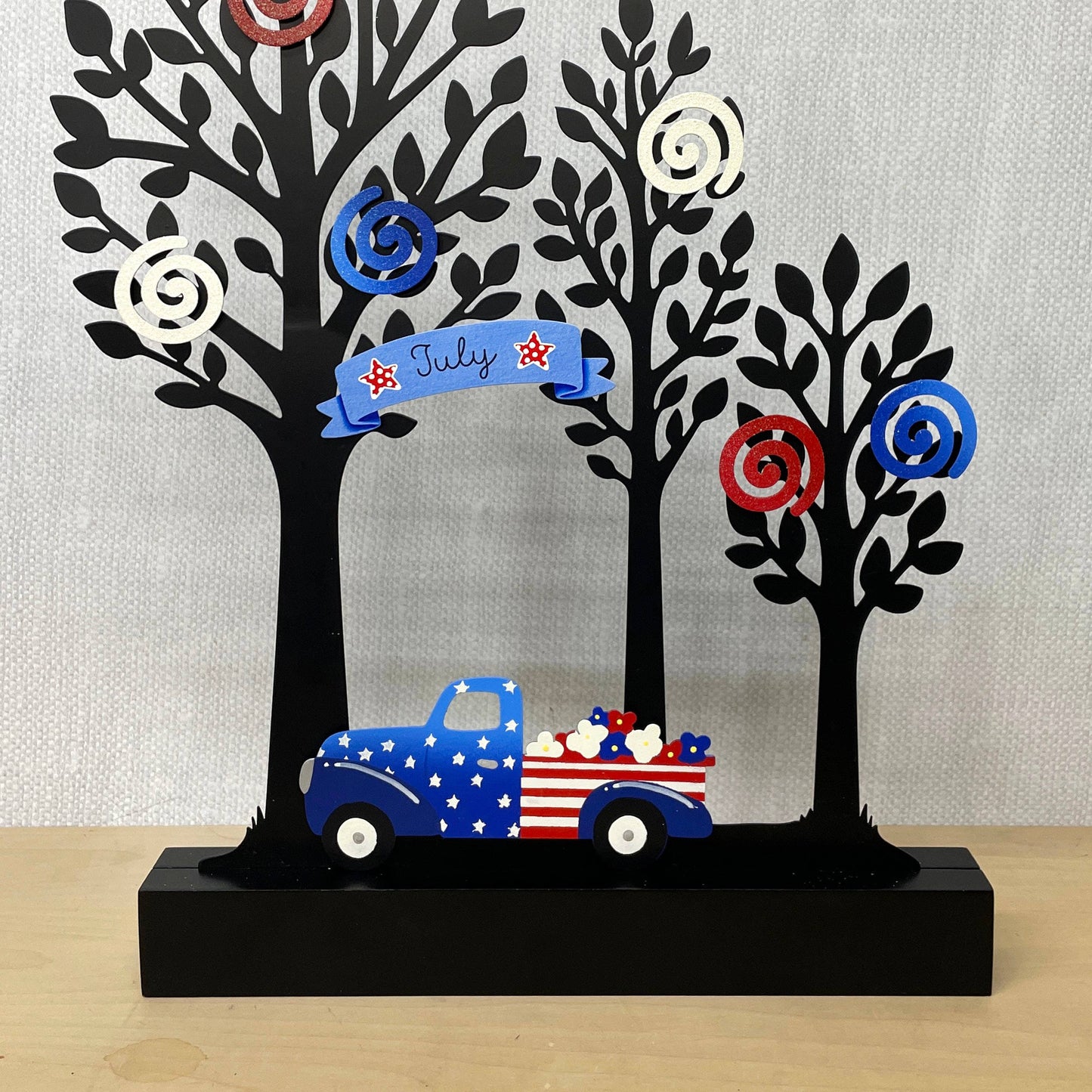 Patriotic Truck Magnet, Stars and Stripes Decor