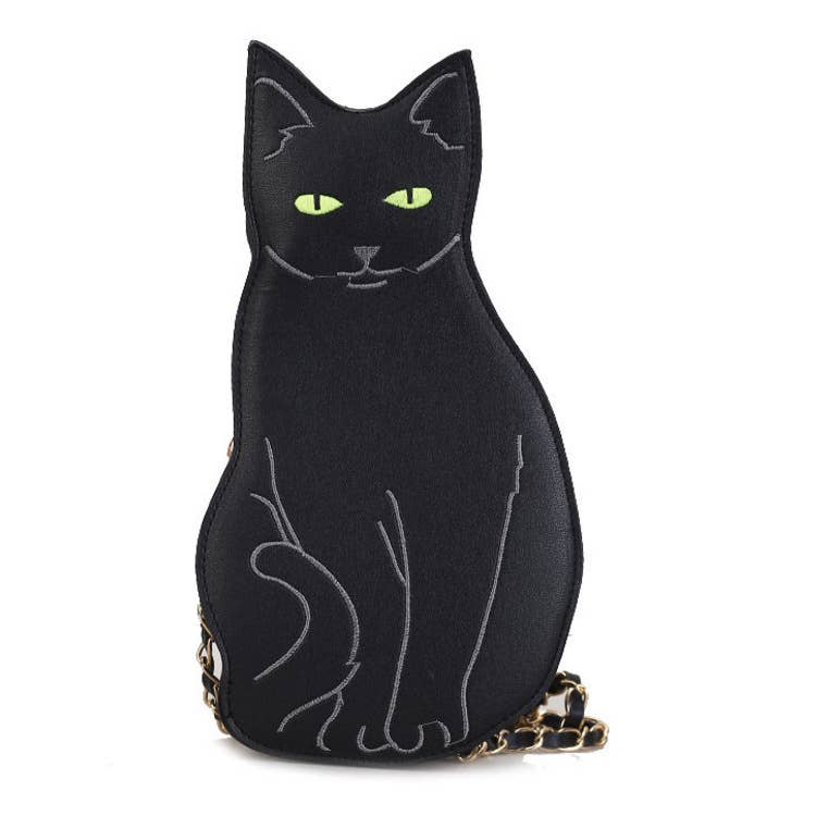 Gothic Creative Black Cat Crossbody Bag
