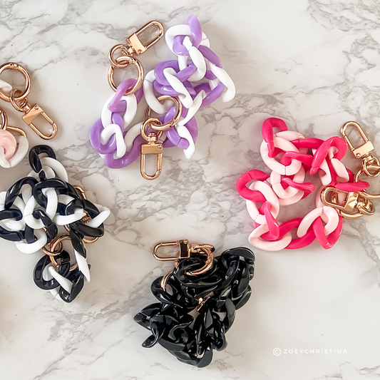 Chunky Acrylic Bag Chains – 8 Colors, 16.5" Length