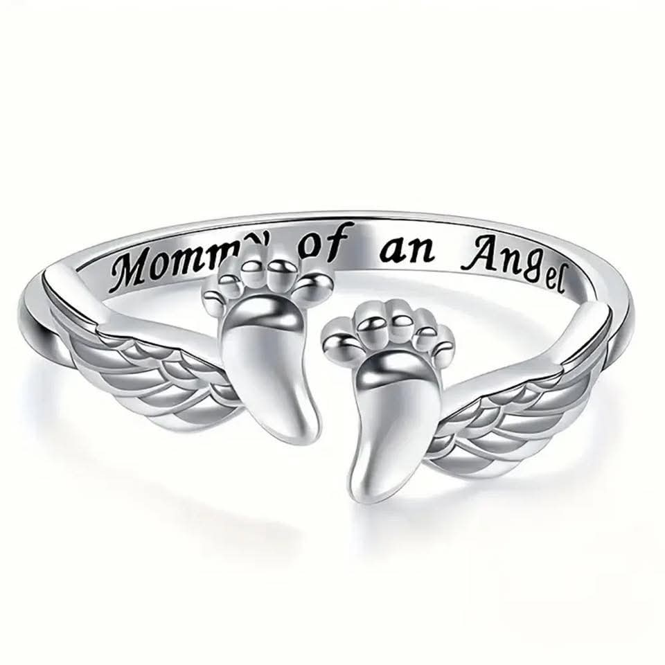 Mommy of an angel ring adjustable