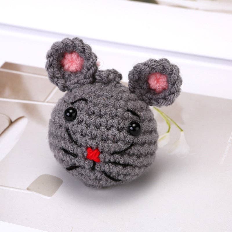 Cute Cartoon Animal Head Keychain Plush Accessories