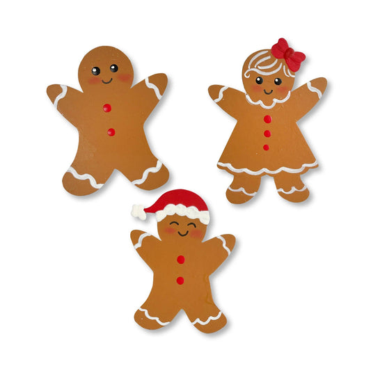 Gingerbread Family Magnets S/3, Holiday Decor