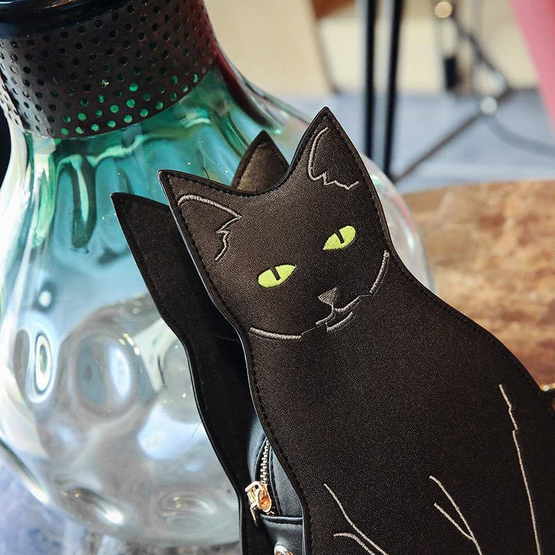 Gothic Creative Black Cat Crossbody Bag