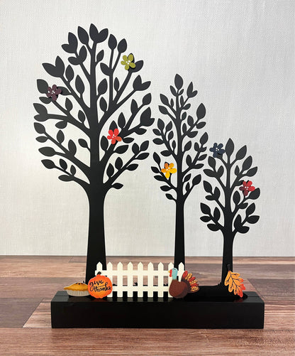Give Thanks Magnets S/4, Thanksgiving Decor