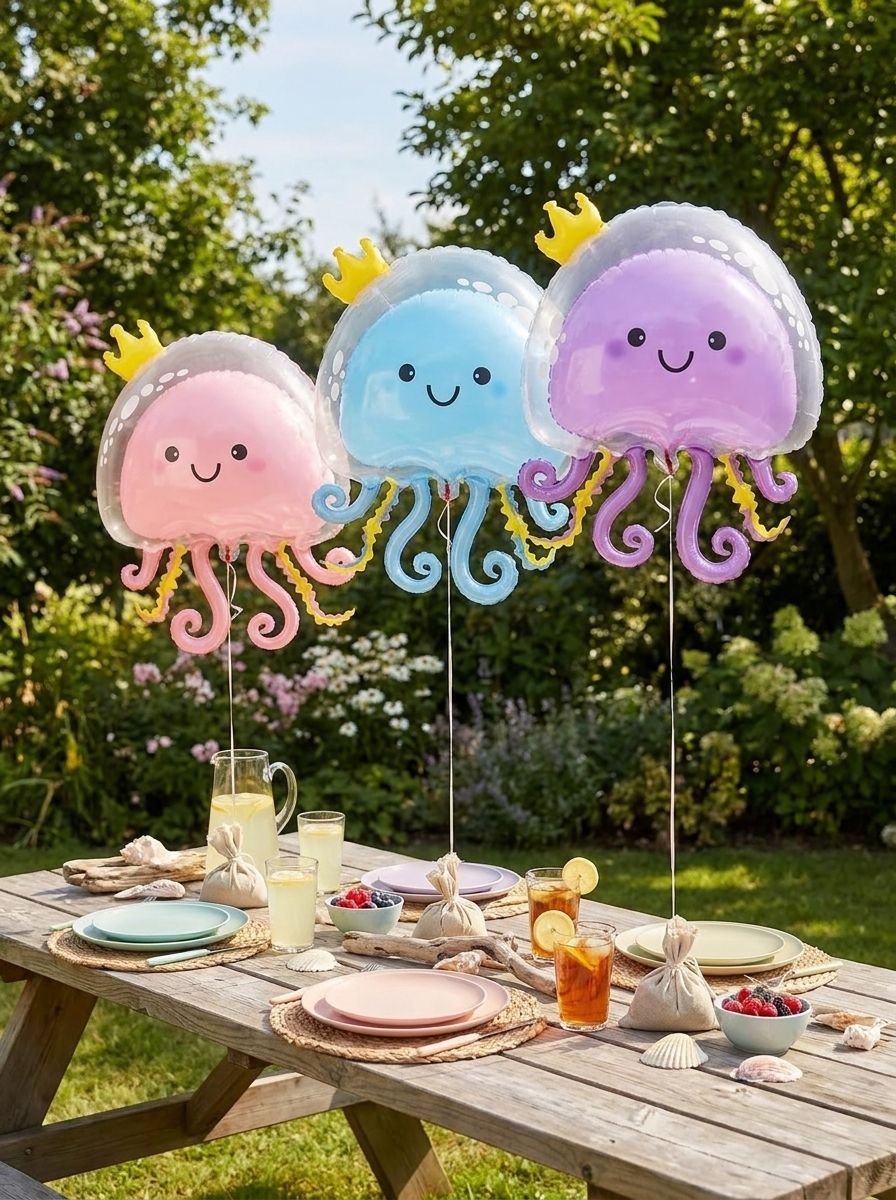 Cute Jellyfish Foil Balloon | Under the Sea Party Balloon