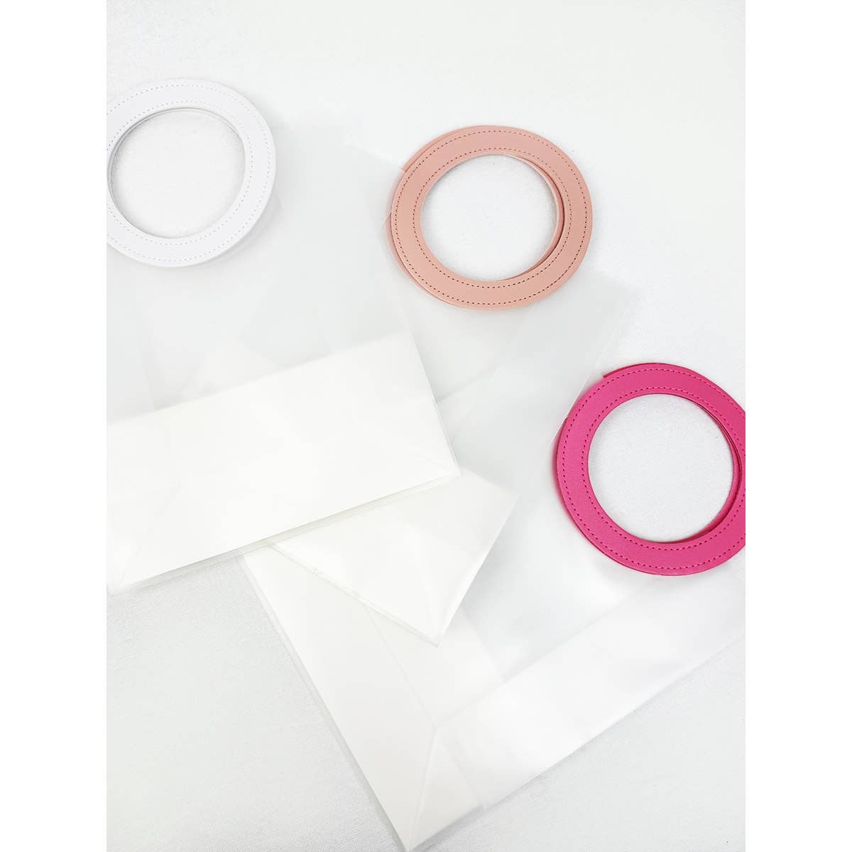 Reusable Transparent Gift Bag with Round PU Handle