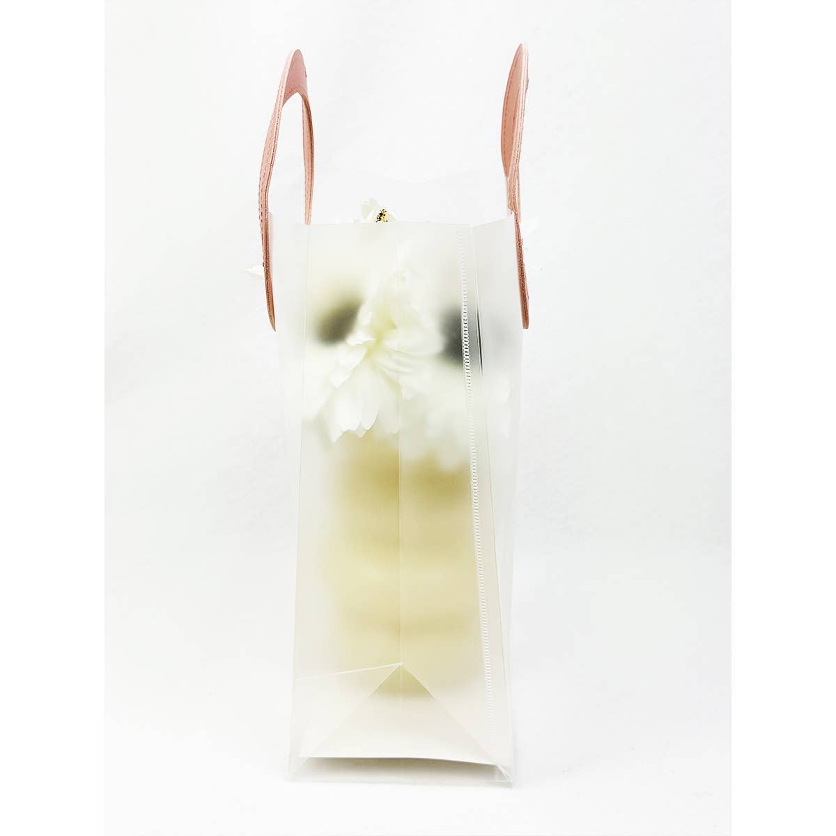 Reusable Transparent Gift Bag with Round PU Handle