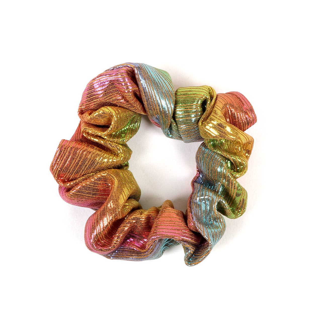 Assorted Shiny Metallic Hair Scrunchies-