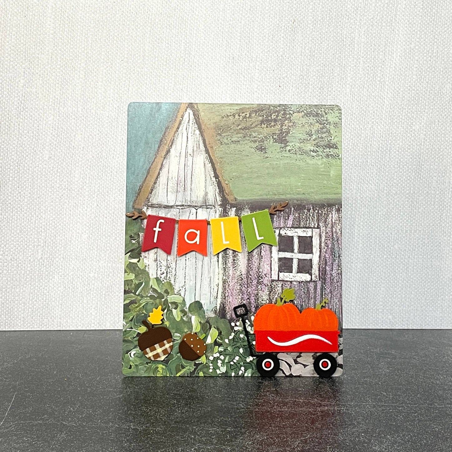 Fall Banner Magnets S/3  (6"w), Fall Decor