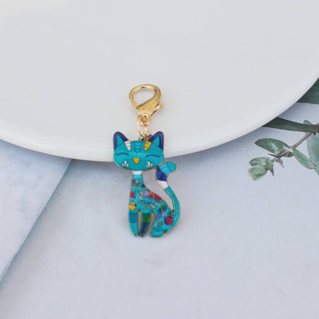 Colorful Cat Keychain Cute Bag Charm & Key Accessory
