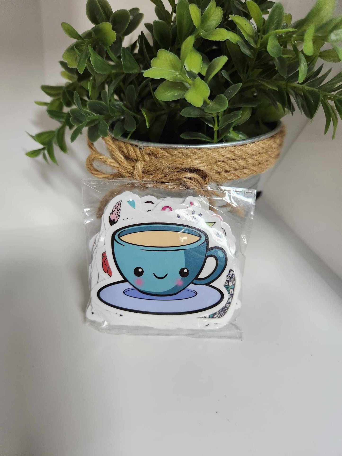 Coffee 50 piece Waterproof stickers