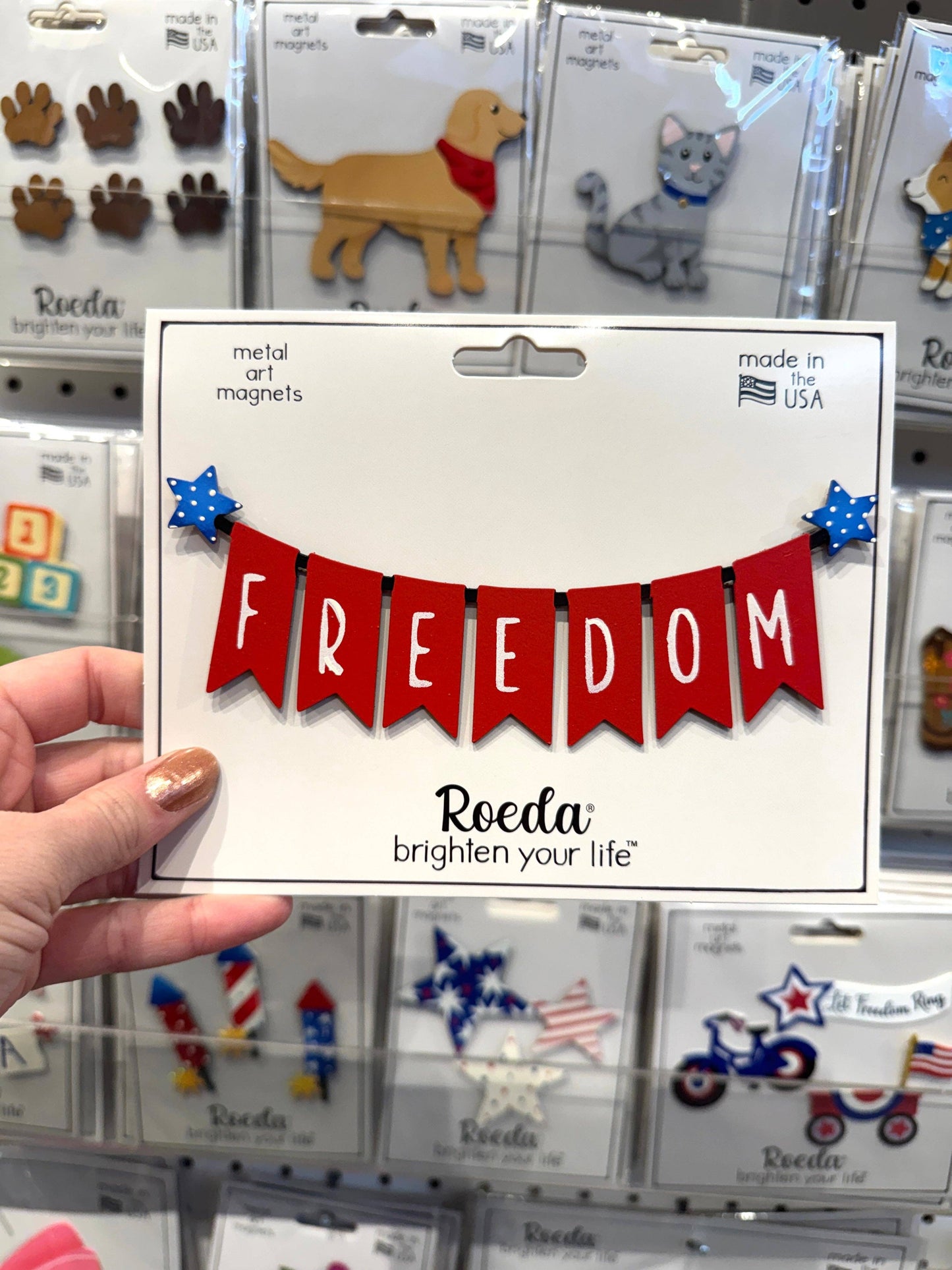 "Freedom" Banner Magnet (6.5"w)