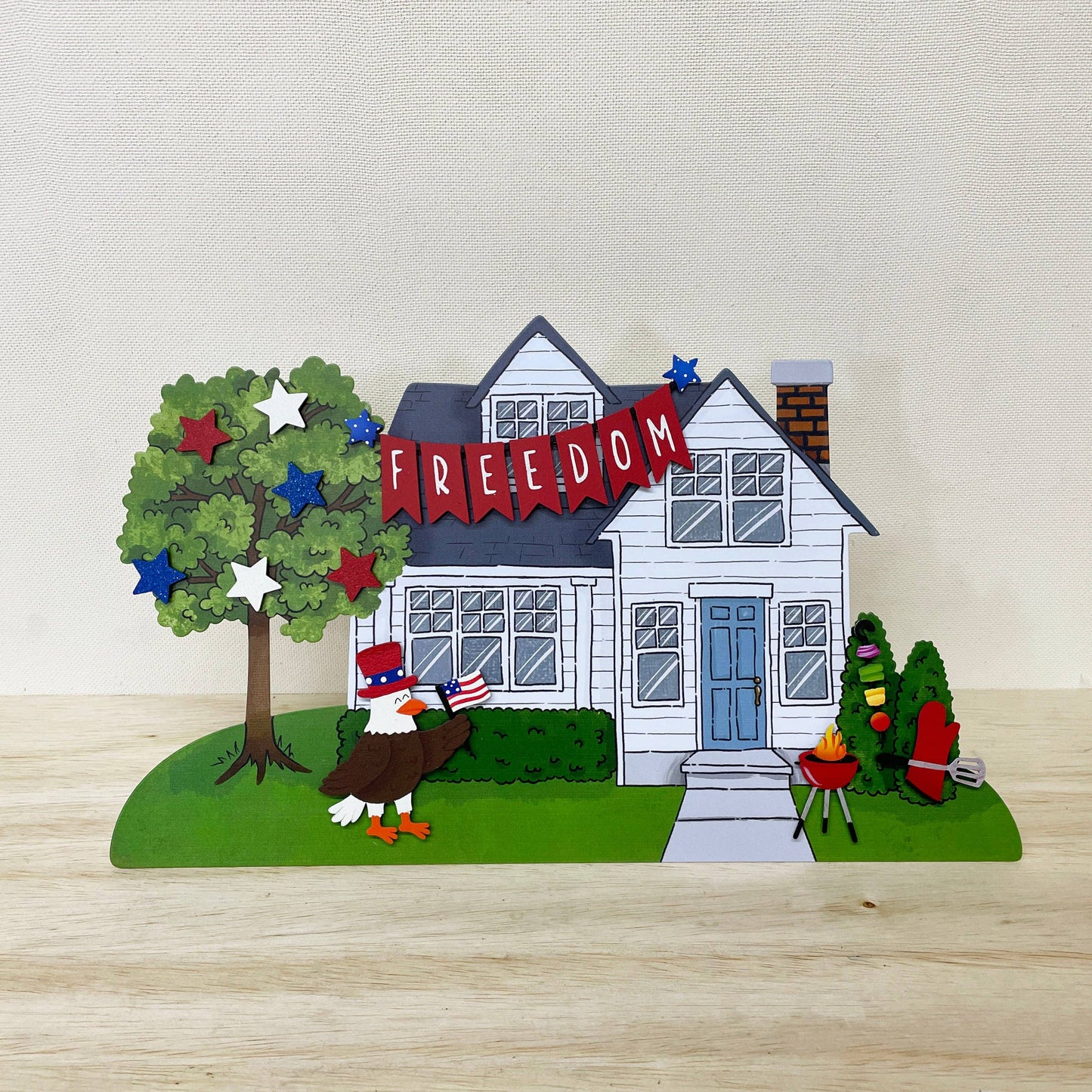 Patriotic Bald Eagle Magnet