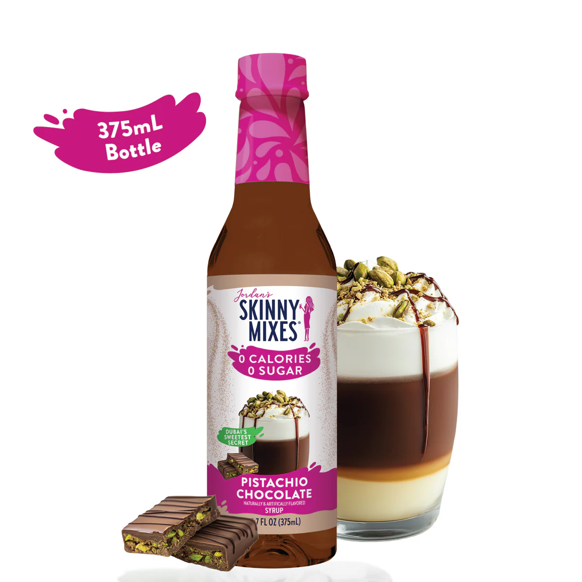 Sugar Free Pistachio Chocolate Syrup – 375mL