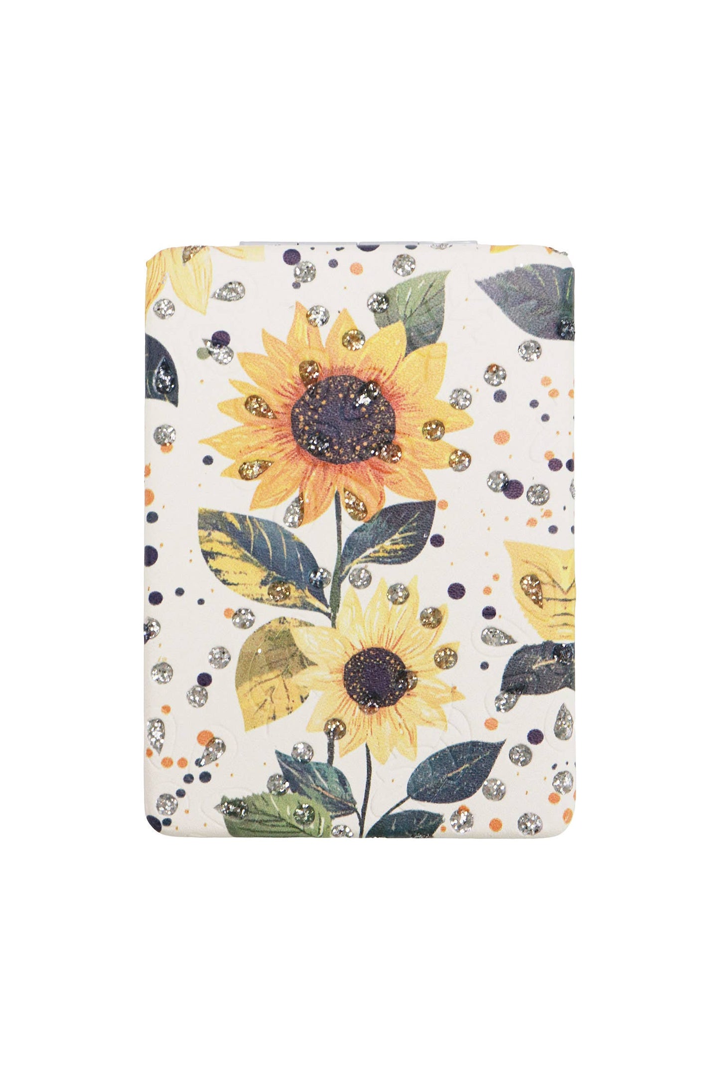 Glittery Sunflower Compact Mirror - 12 Pcs
