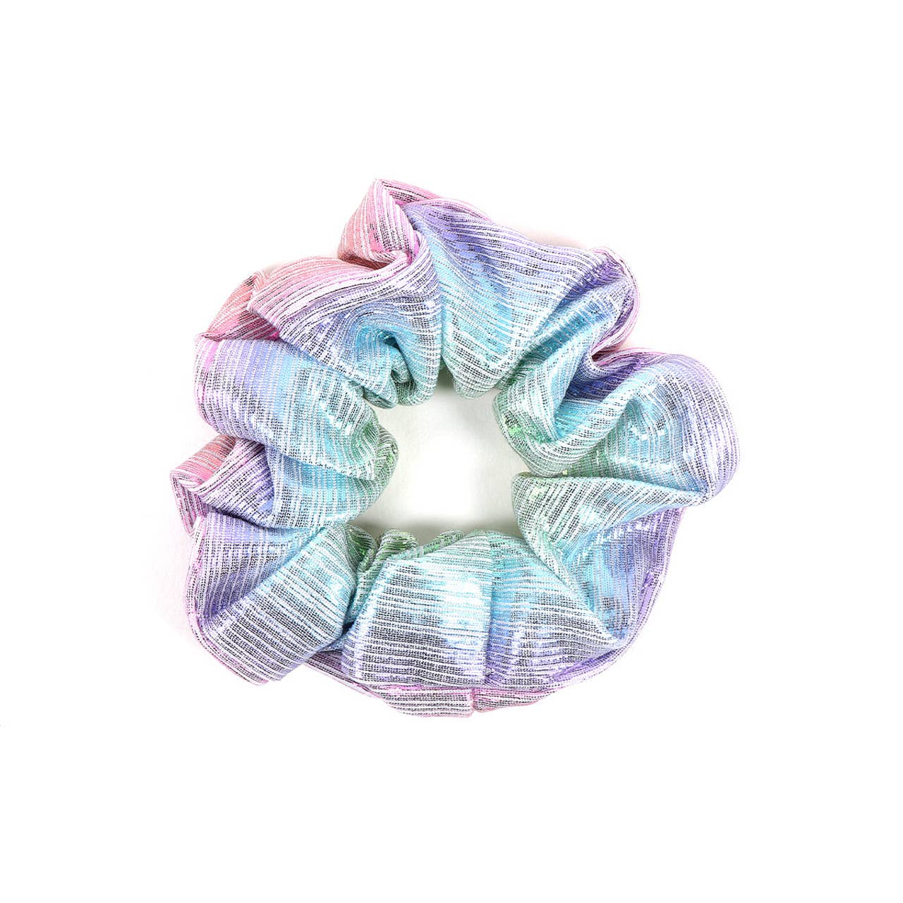 Assorted Shiny Metallic Hair Scrunchies-