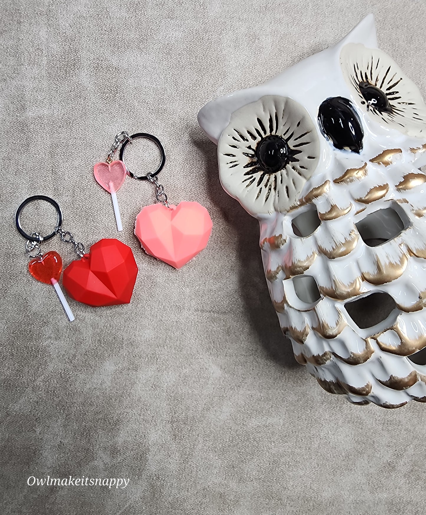 Silicone heart keychain