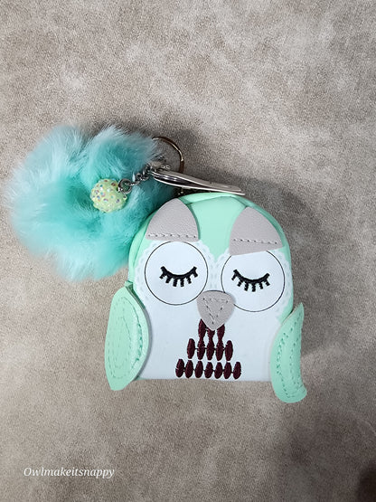 Owl Coin Pouch with Pom Pom