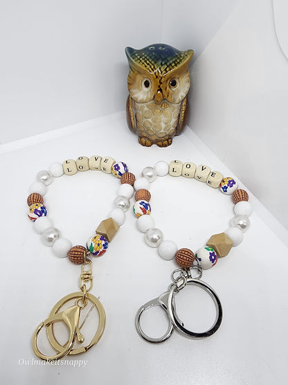 Wooden Love keychain bracelet