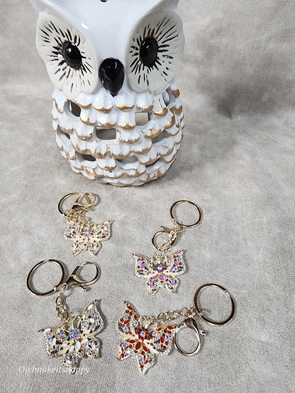 Jeweled Butterfly Keychain