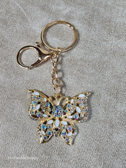 Jeweled Butterfly Keychain