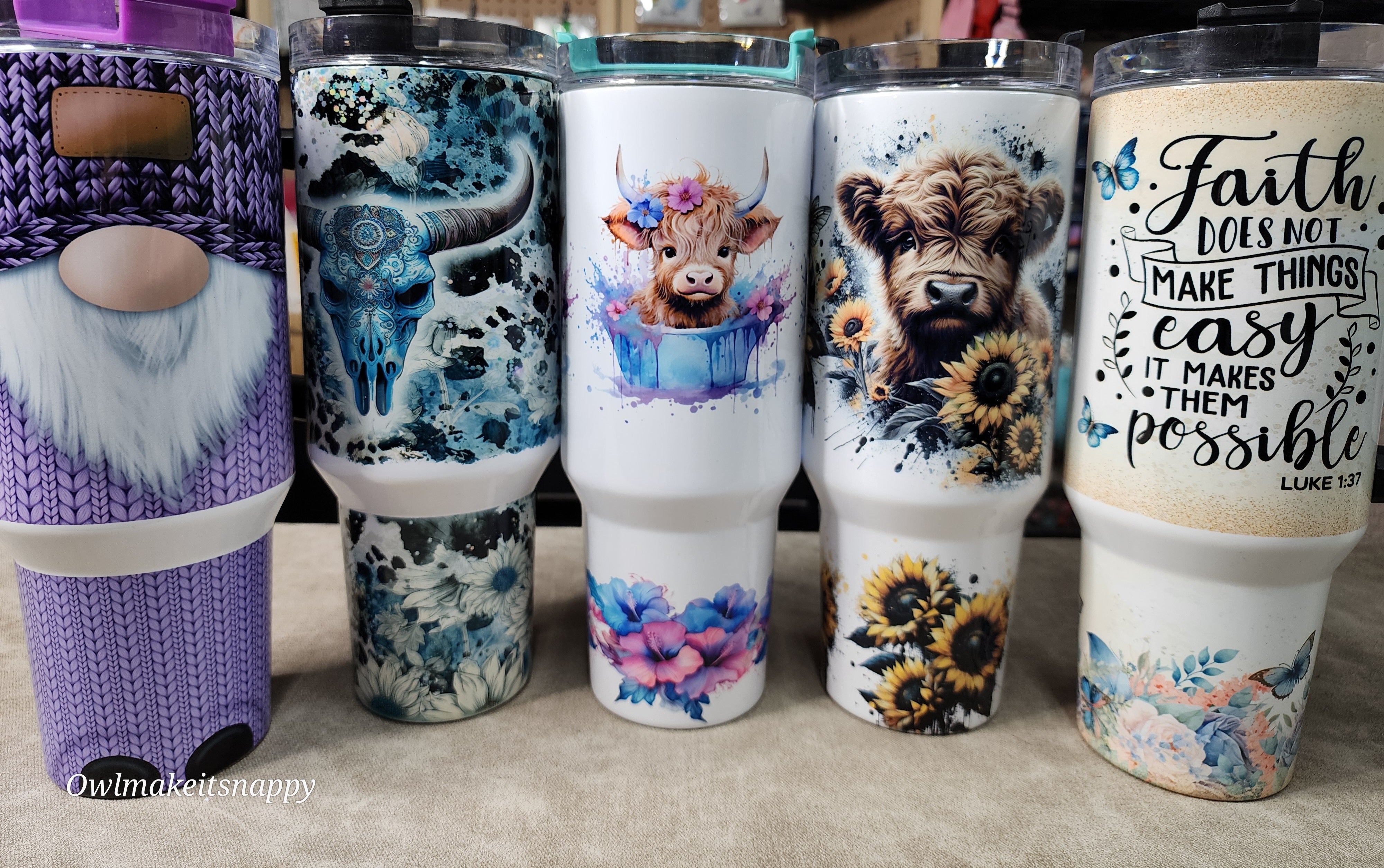 40oz Sublimated Cups – OwlMakeItSnappy