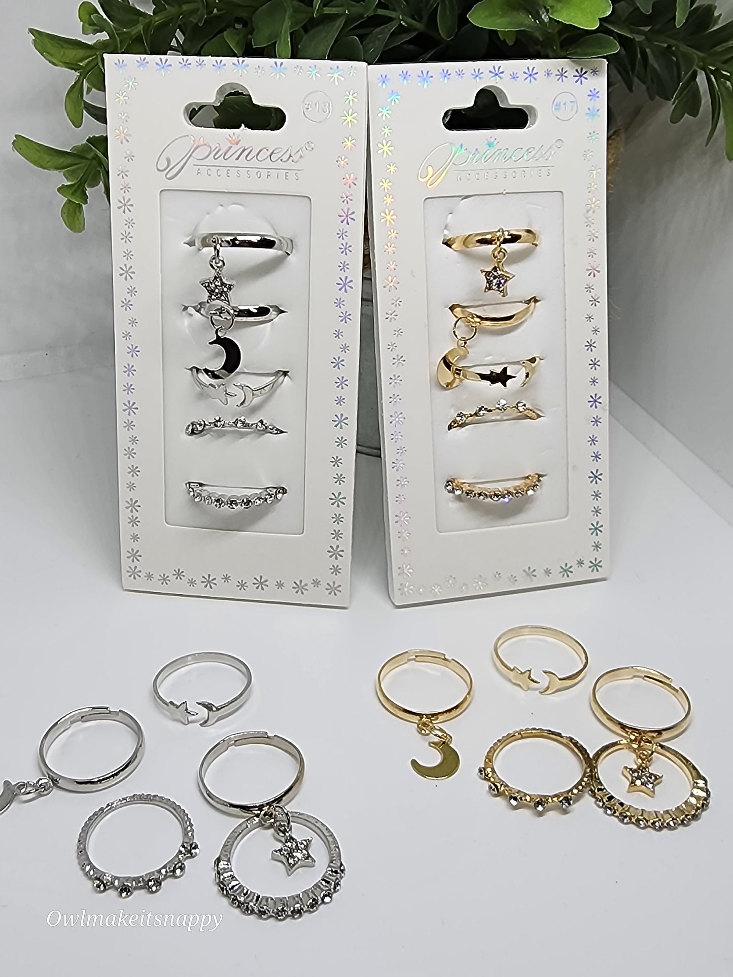 5PC Adjustable Celestial ring set