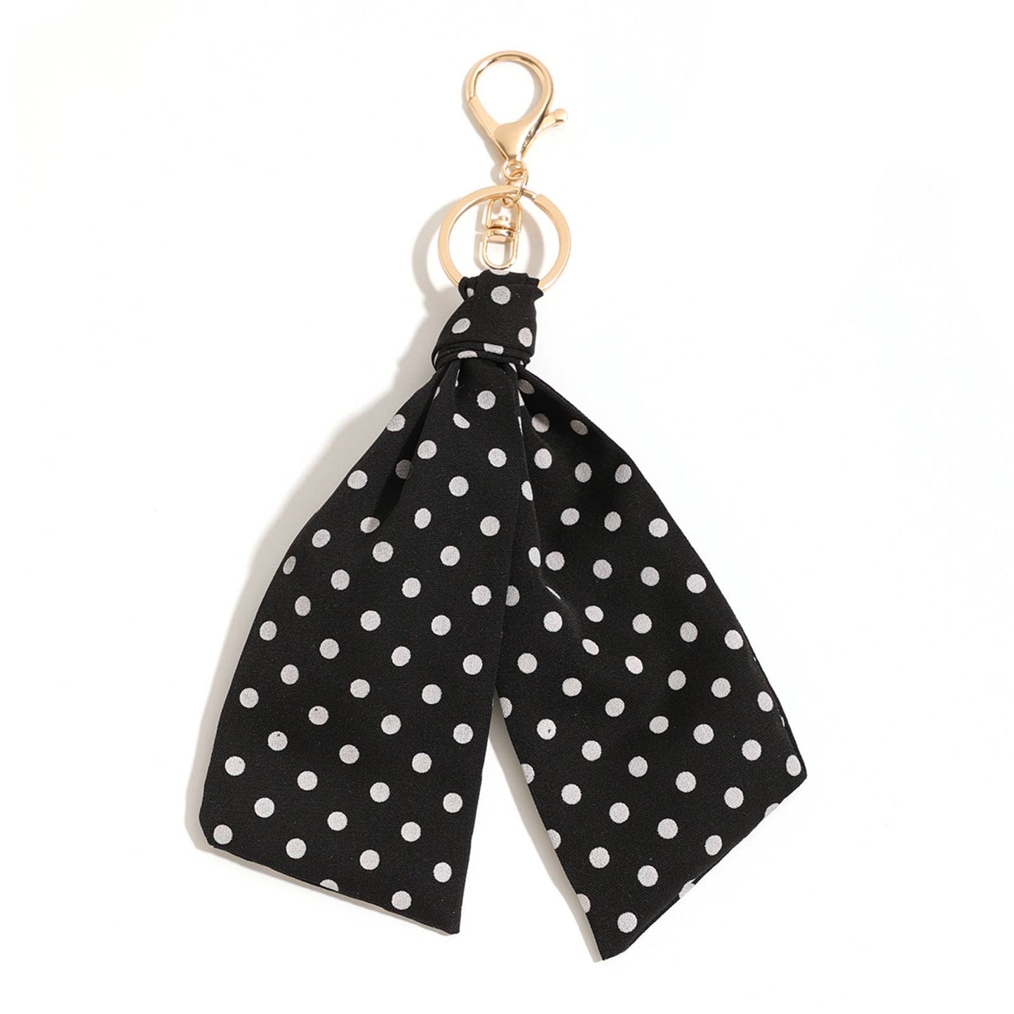Polka‑Dot Bow‑Knot Keychain Bag Charm