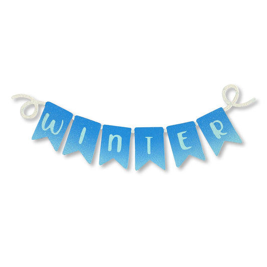 "Winter" Banner Magnet (6.5"w), Holiday Decor