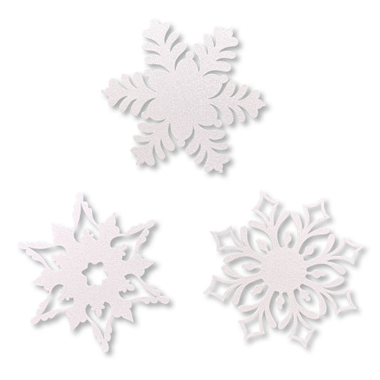 Snowflake Mini Art Pop Magnets S/3, Winter Decor