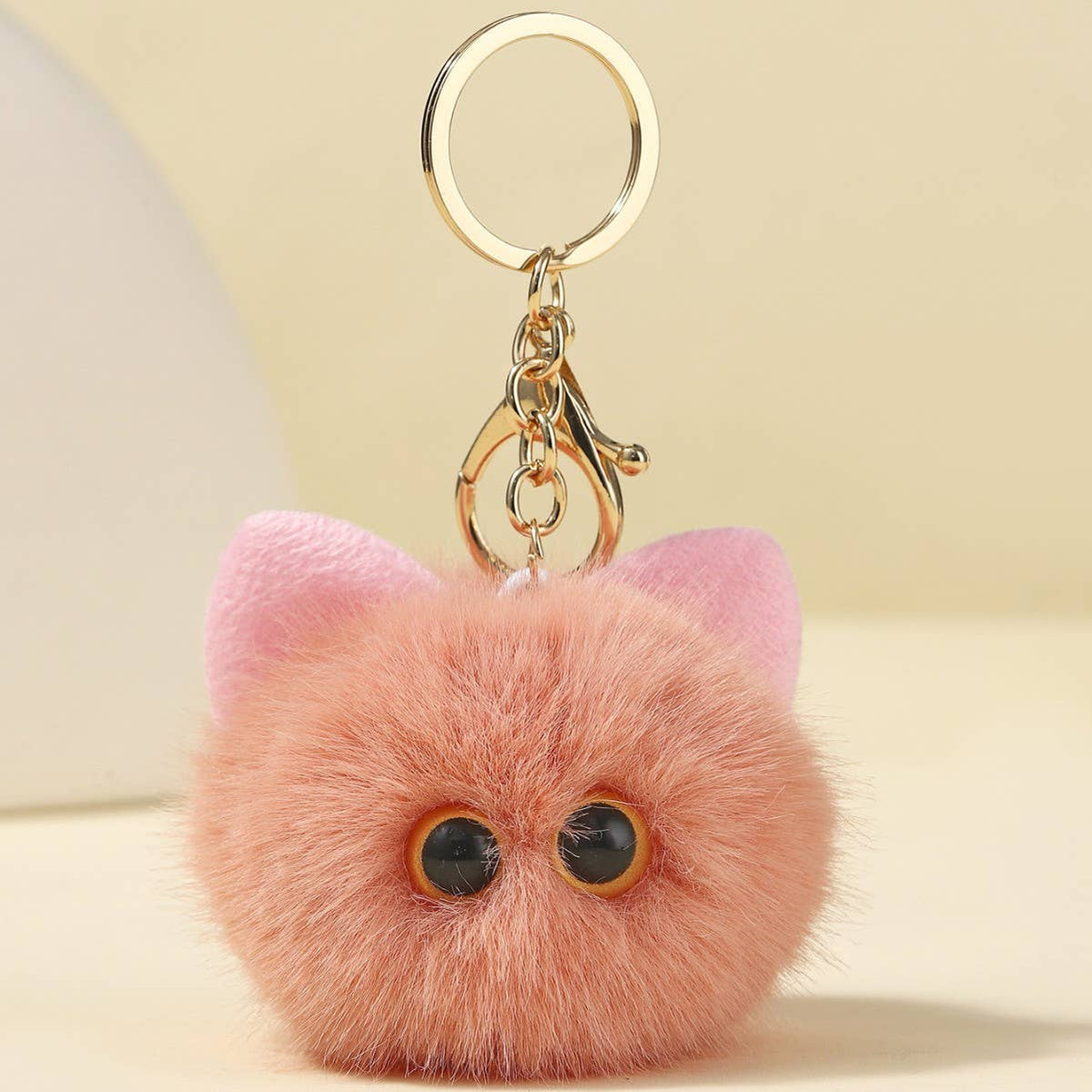Cute Fluffy Cat Keychains in Multiple Colors for Gifts