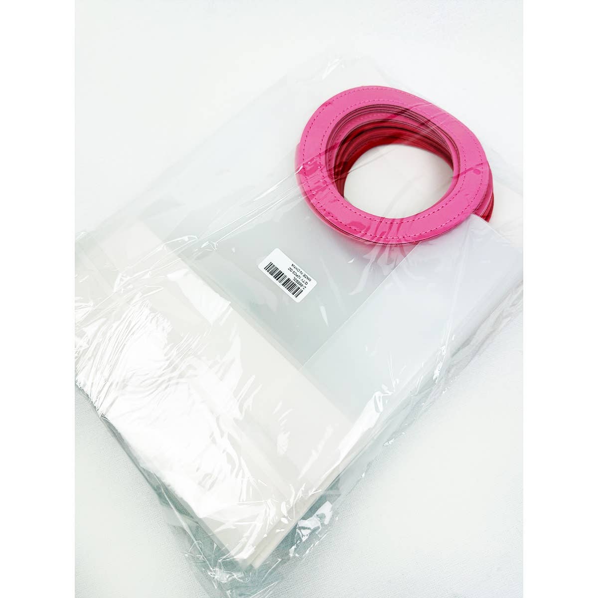 Reusable Transparent Gift Bag with Round PU Handle